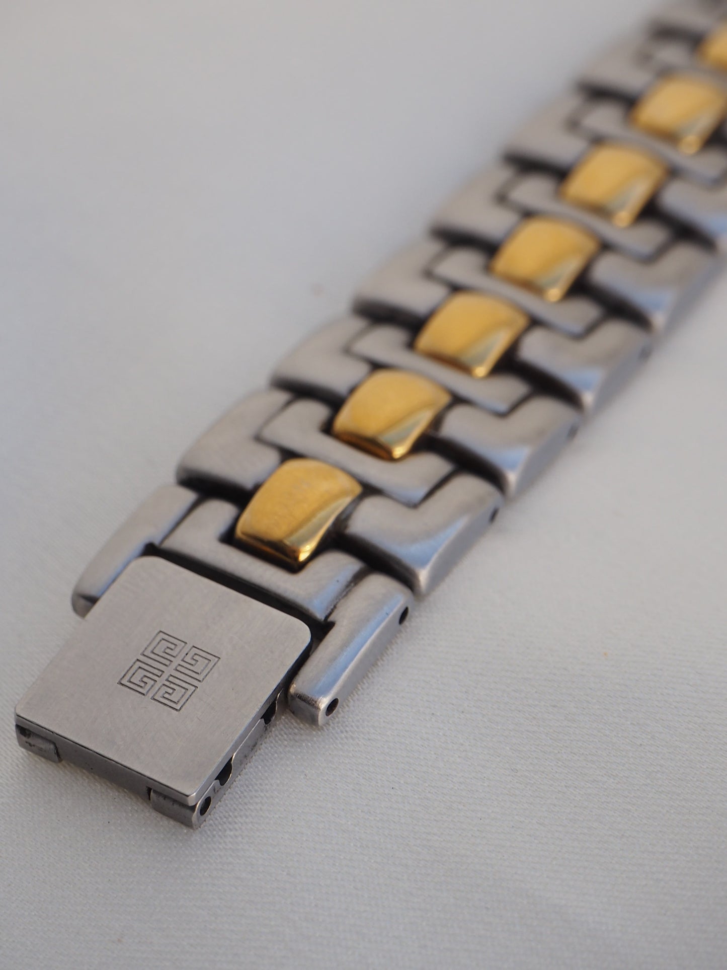 GIVENCHY TWO-TONE WATCH WITH RHINESTONES