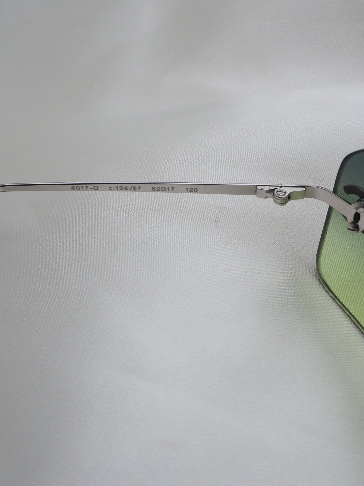 CHANEL 4017-D CRYSTAL CC LOGO RIMLESS SUNGLASSES GREEN
