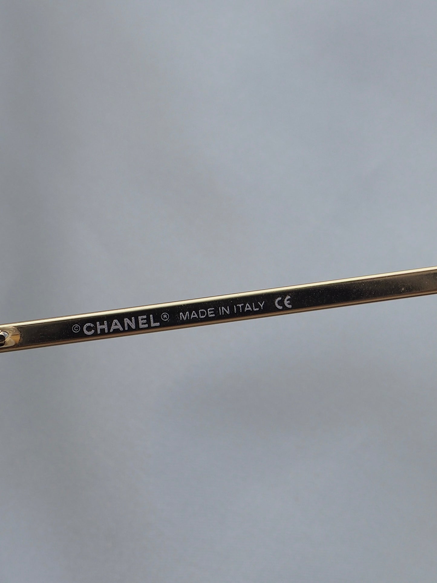 CHANEL 4093-B CRYSTAL CC LOGO RIMLESS SUNGLASSES GOLD