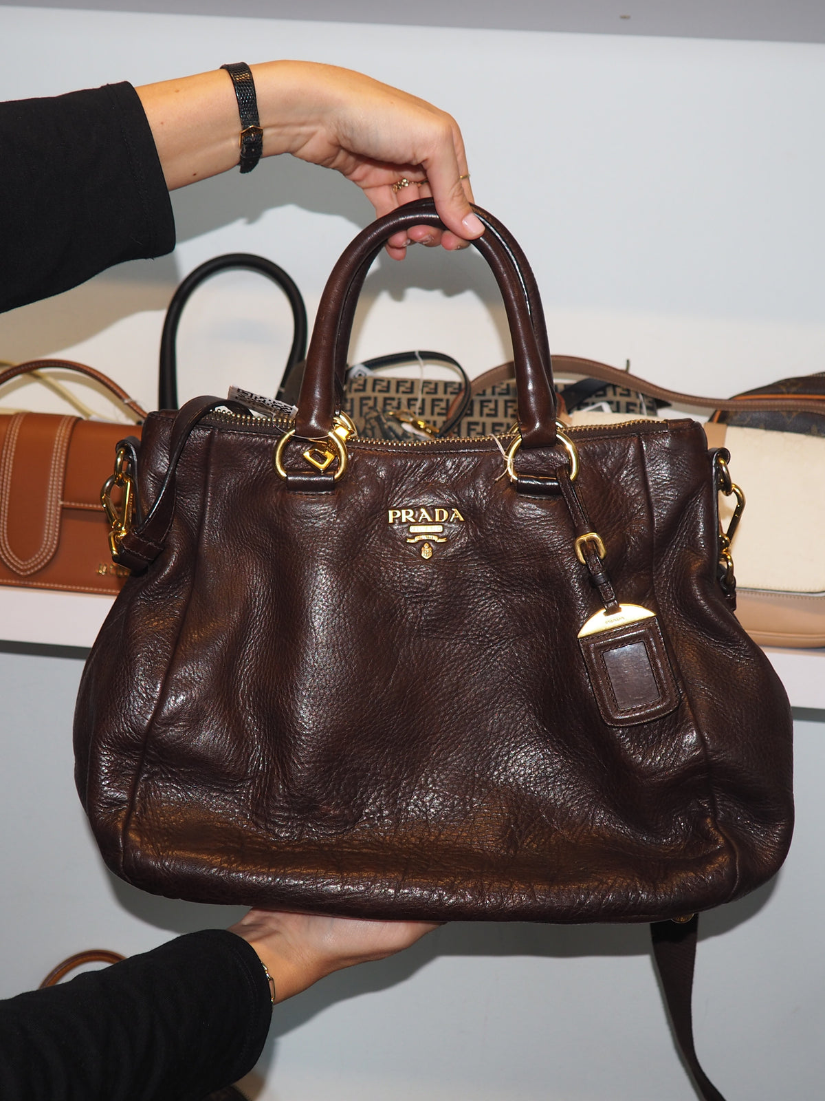 PRADA VITELLO DAINO TOTE