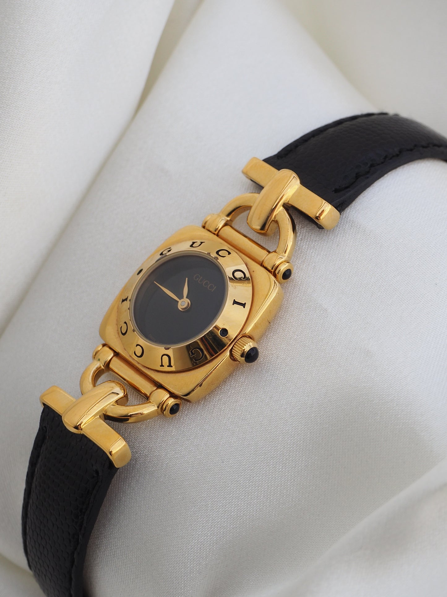 GUCCI 6300L HORSEBIT WATCH BLACK