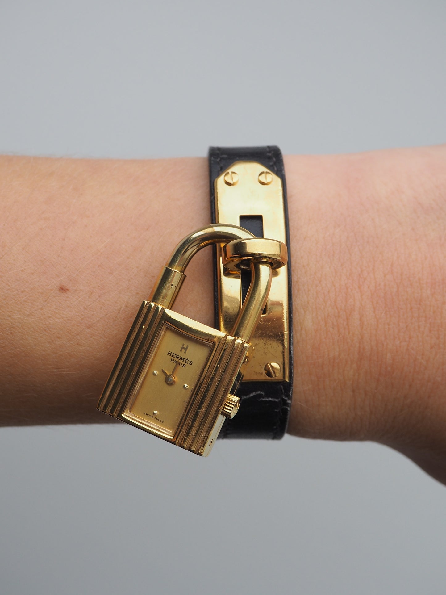 HERMÈS KELLY CADENA WATCH BLACK