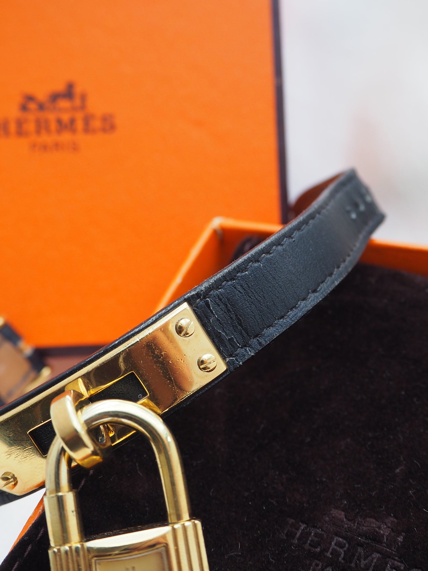 HERMÈS KELLY CADENA WATCH BLACK
