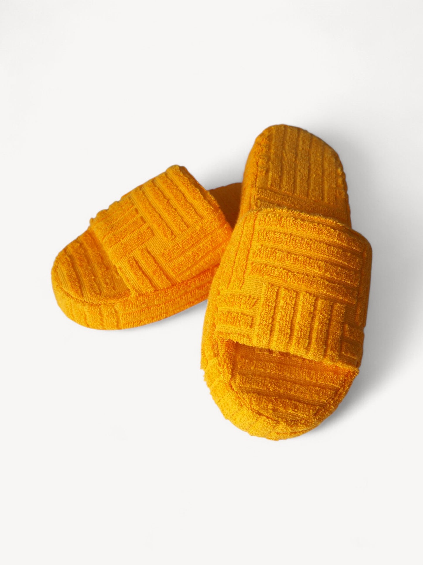 BOTTEGA VENETA RESORT SPONGE SLIDES TANGERINE