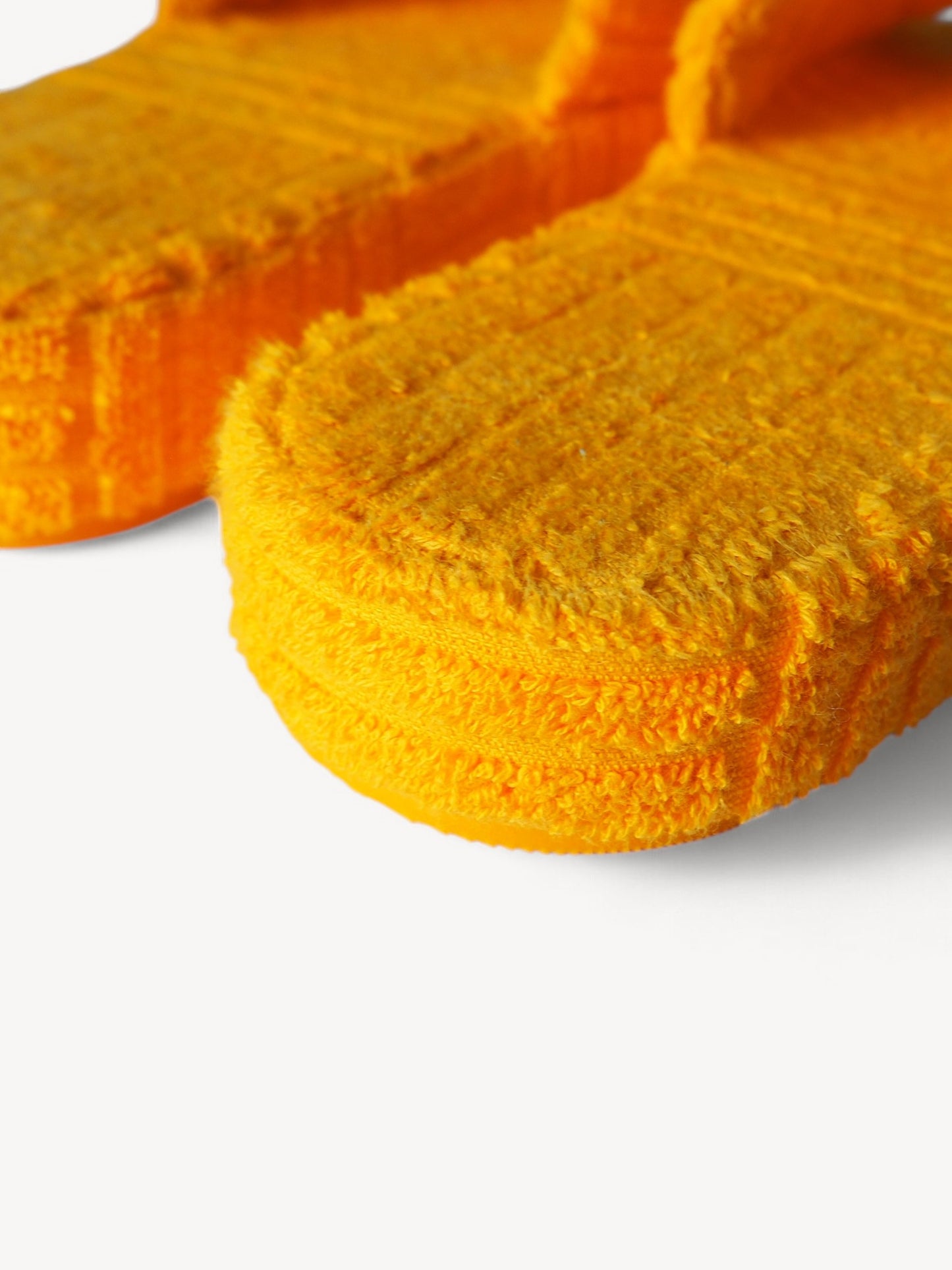 BOTTEGA VENETA RESORT SPONGE SLIDES TANGERINE