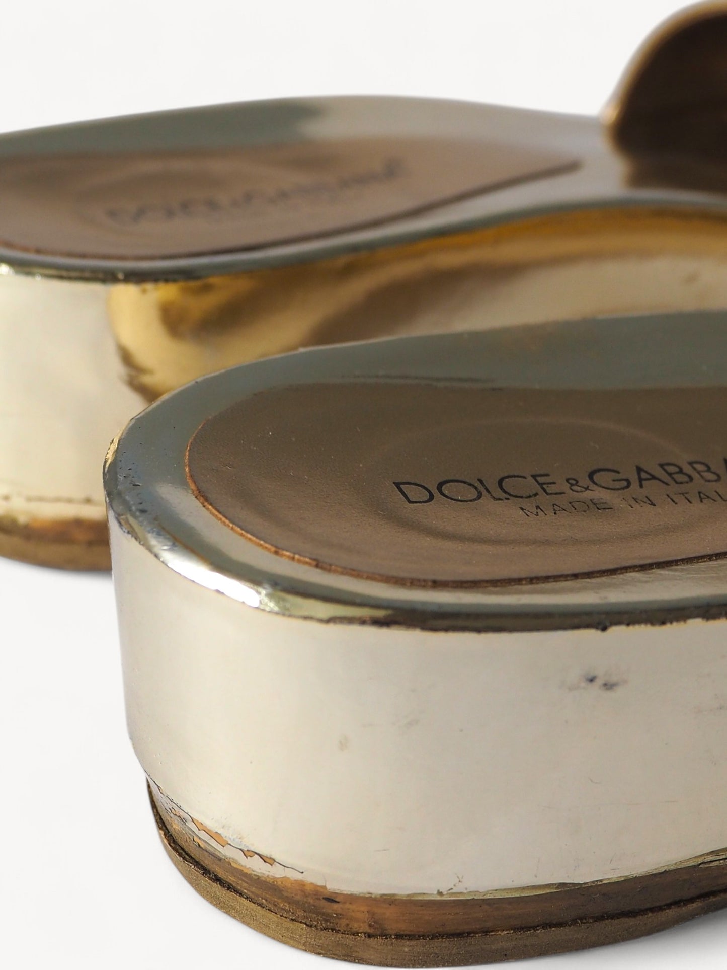 DOLCE & GABBANA GOLD MULES