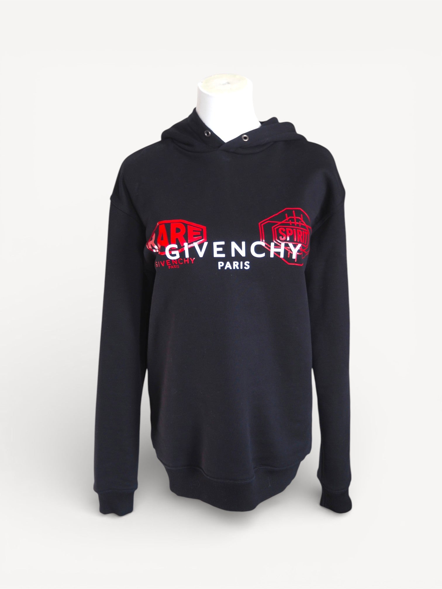 GIVENCHY 人気 ロゴ入りレットパーカーMサイズ givenchy-rare-spirit-hoodie.