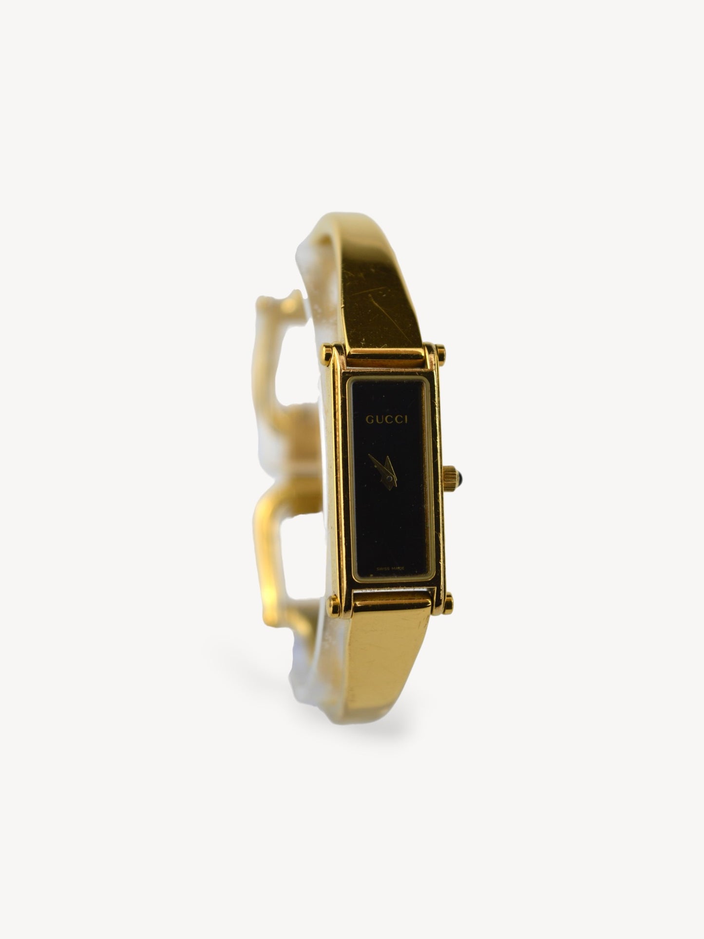 GUCCI 1500L HORSEBIT WATCH GOLD/BLACK