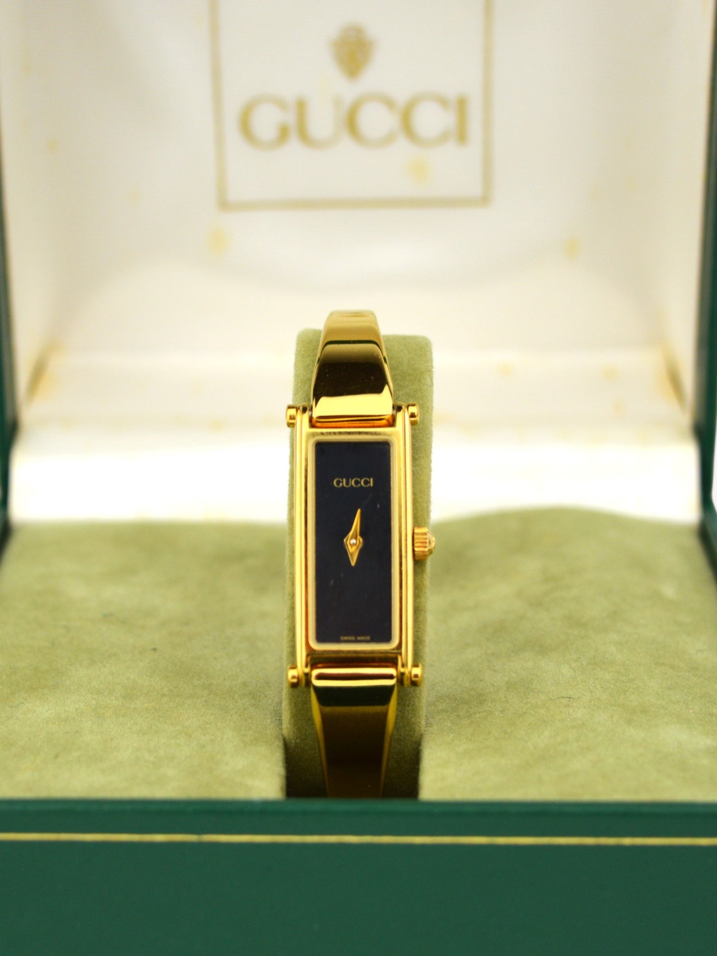 GUCCI 1500L HORSEBIT WATCH GOLD/BLACK