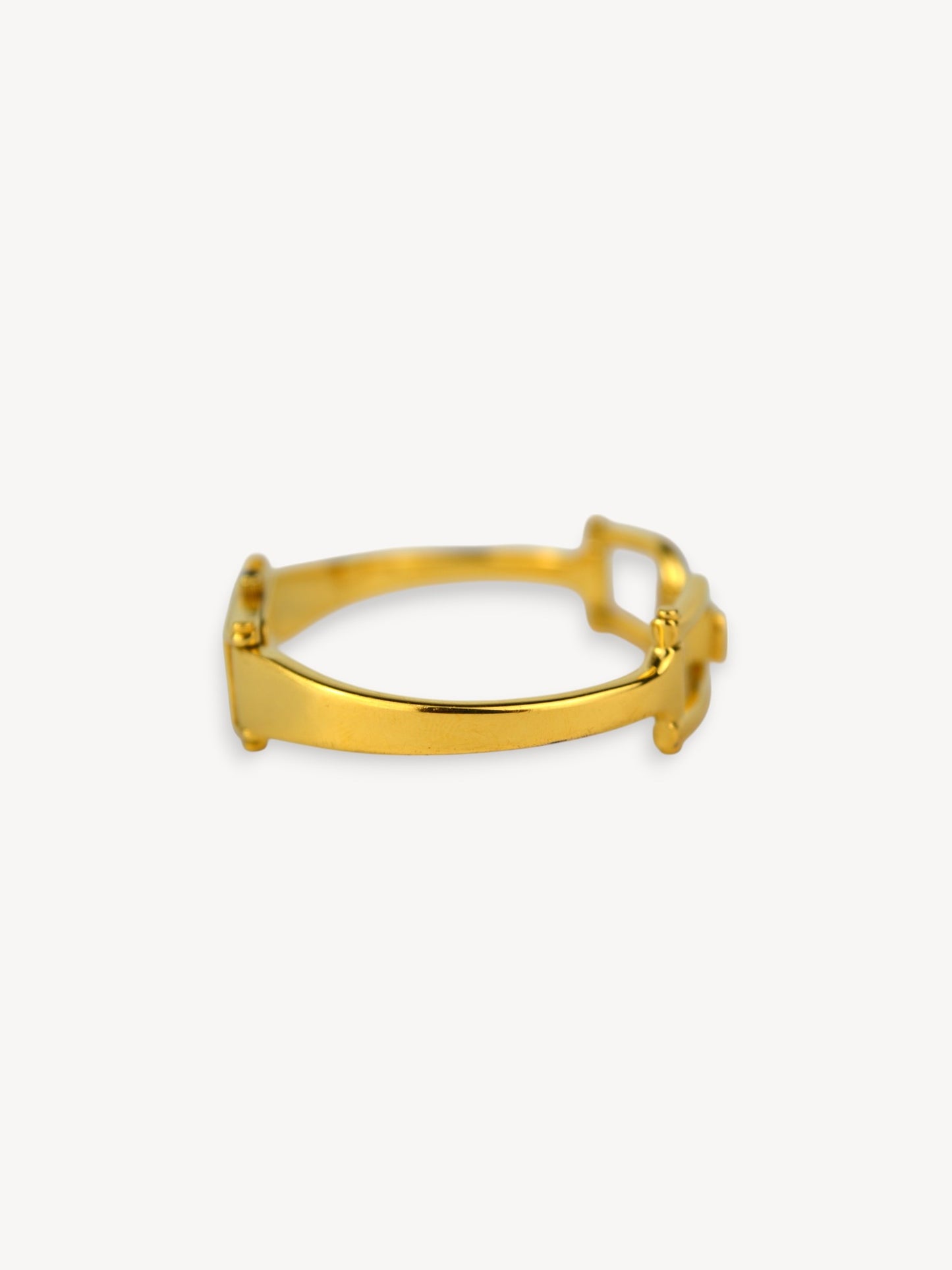 GUCCI 1500L HORSEBIT WATCH GOLD/BLACK