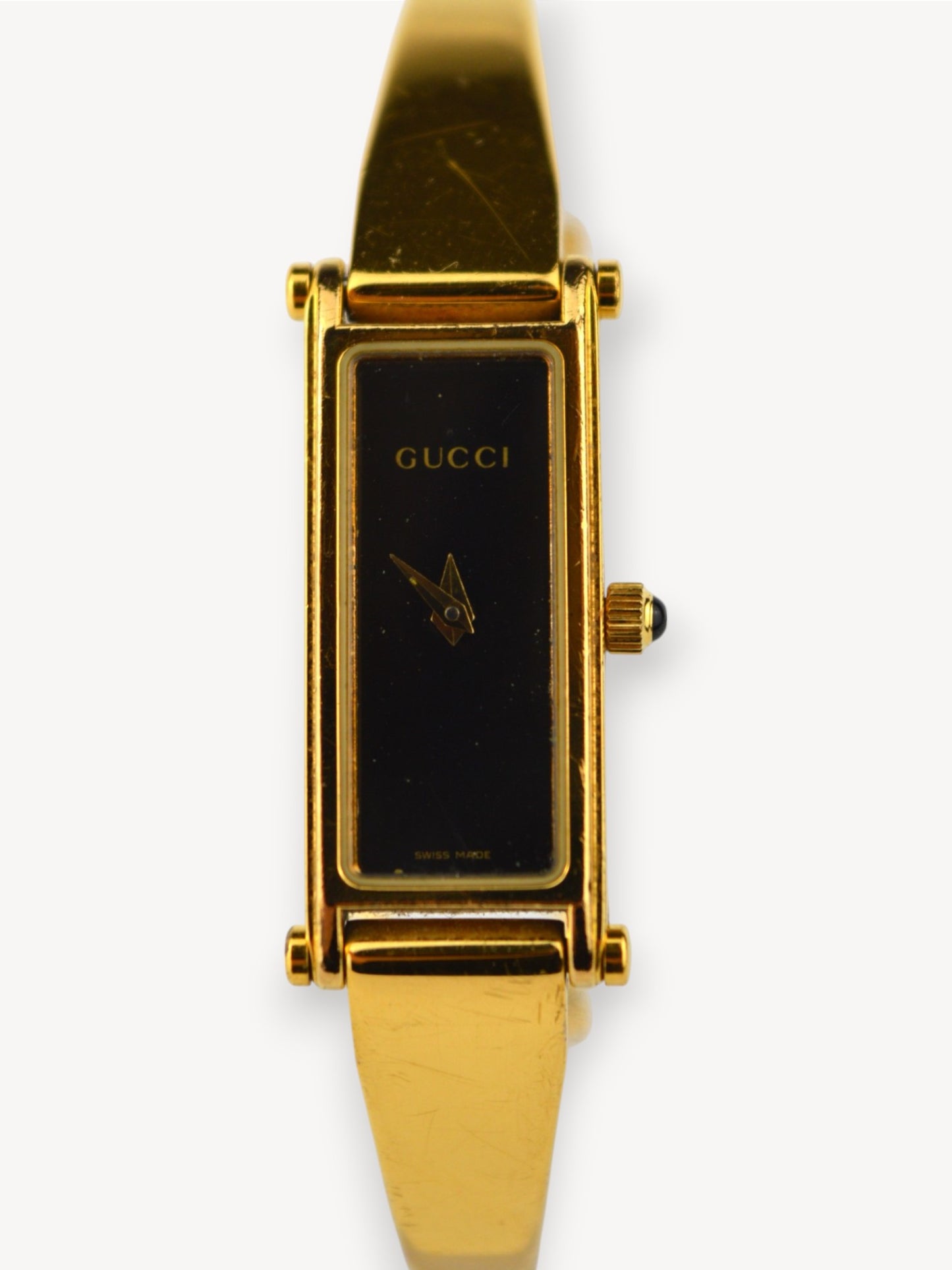 GUCCI 1500L HORSEBIT WATCH GOLD/BLACK