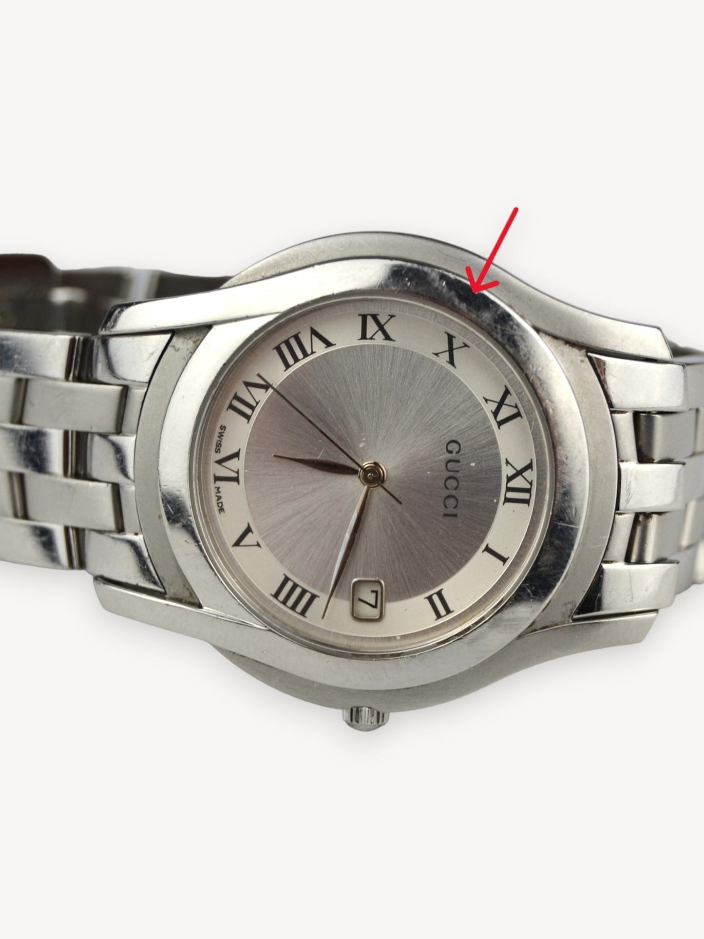 GUCCI 5500M WATCH SILVER