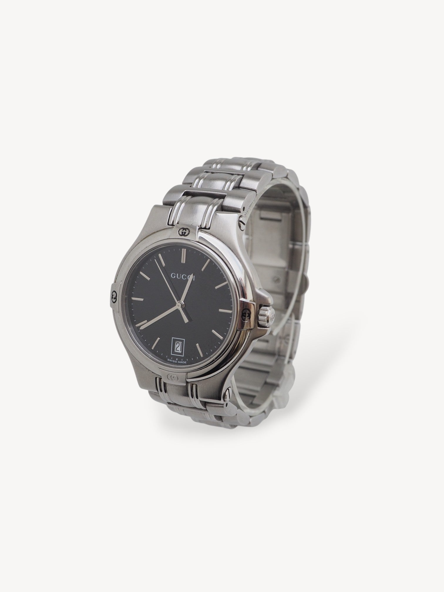 GUCCI 9040M WATCH SILVER/BLACK - Main Image