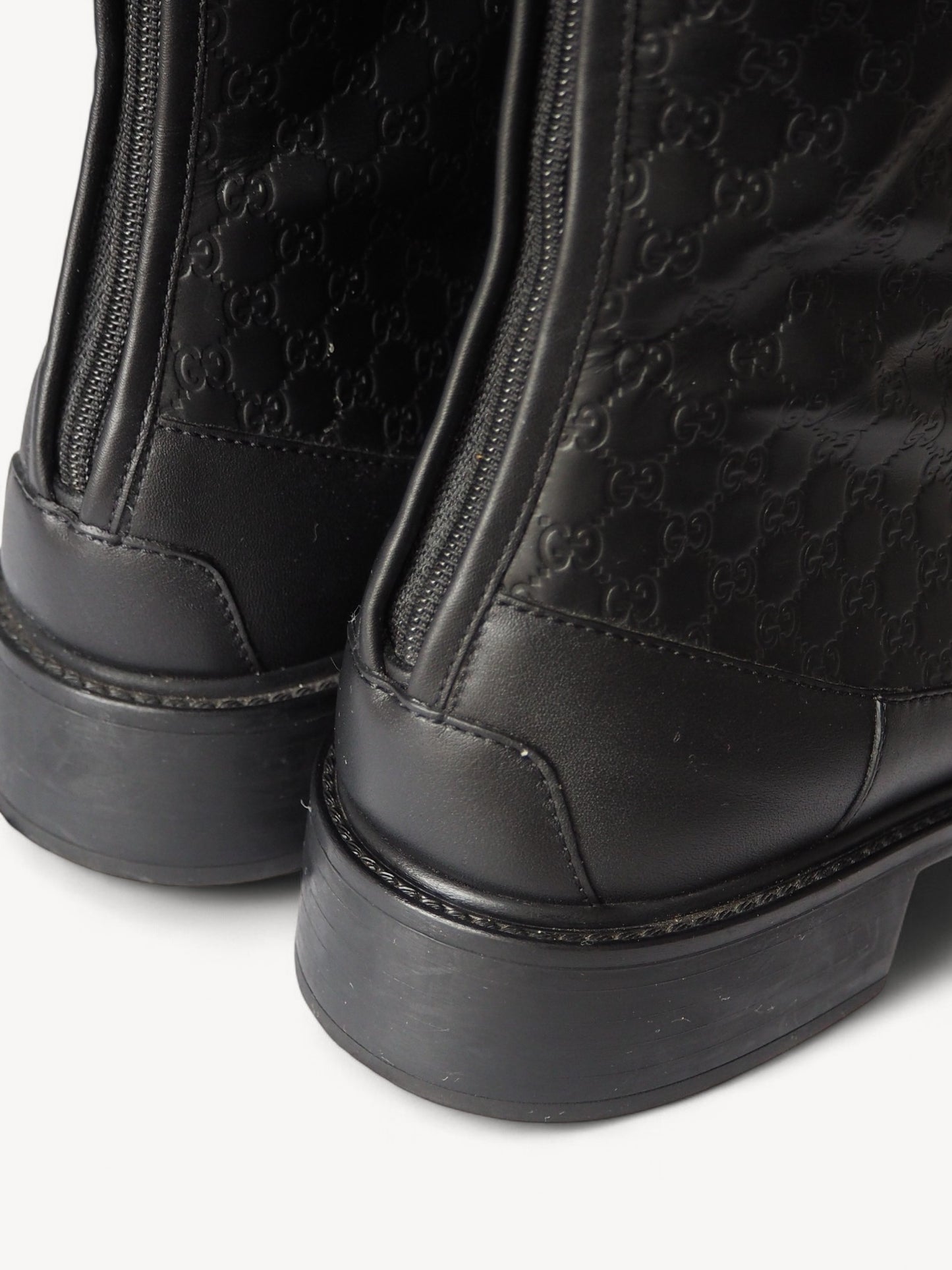 GUCCI MAUD GUCCISSIMA LEATHER ANKLE BOOTS 40