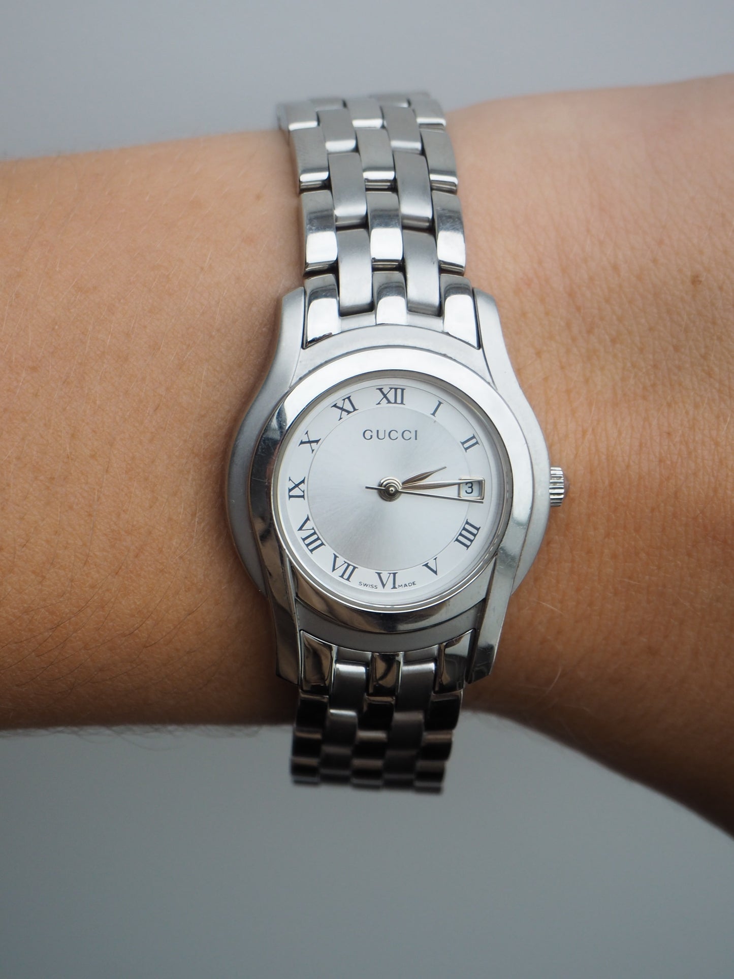 GUCCI 5500L WATCH SILVER