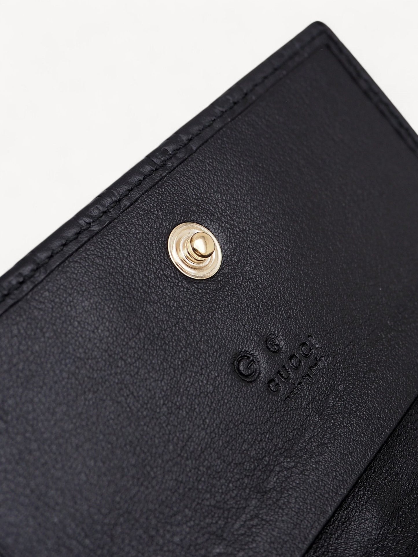 GUCCI GUCCISSIMA CARD HOLDER BLACK