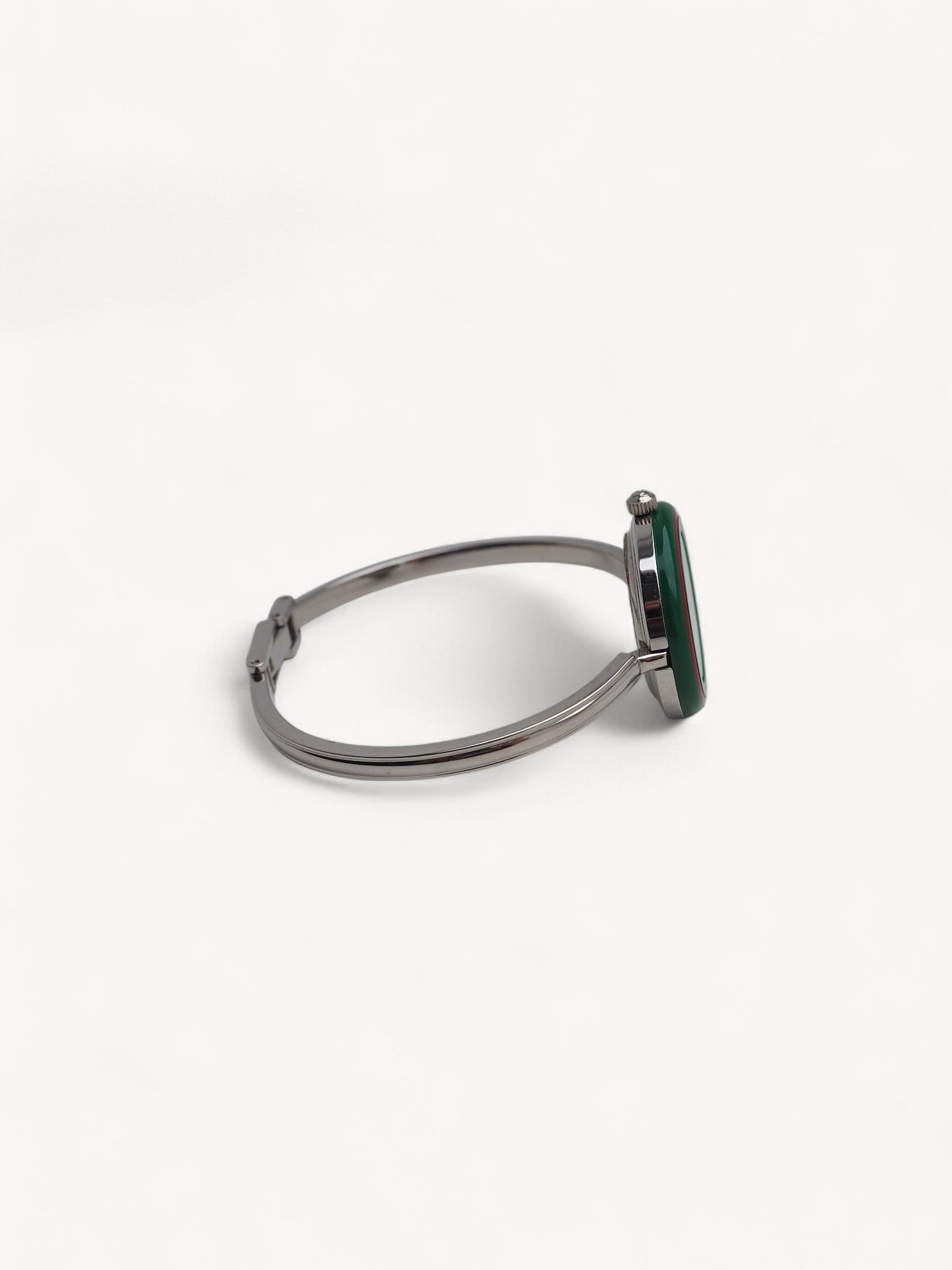 GUCCI INTERCHANGEABLE BEZEL WATCH SILVER