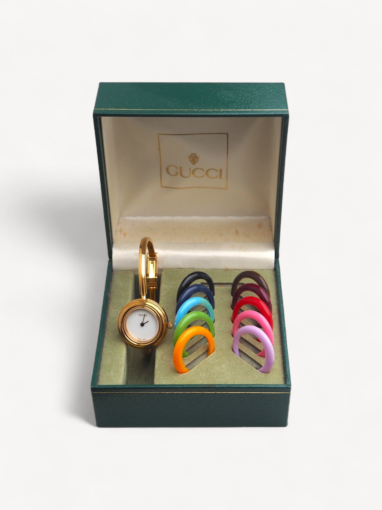 Pre-owned 1990s Gucci Gold-Plated Interchangeable Bezel 