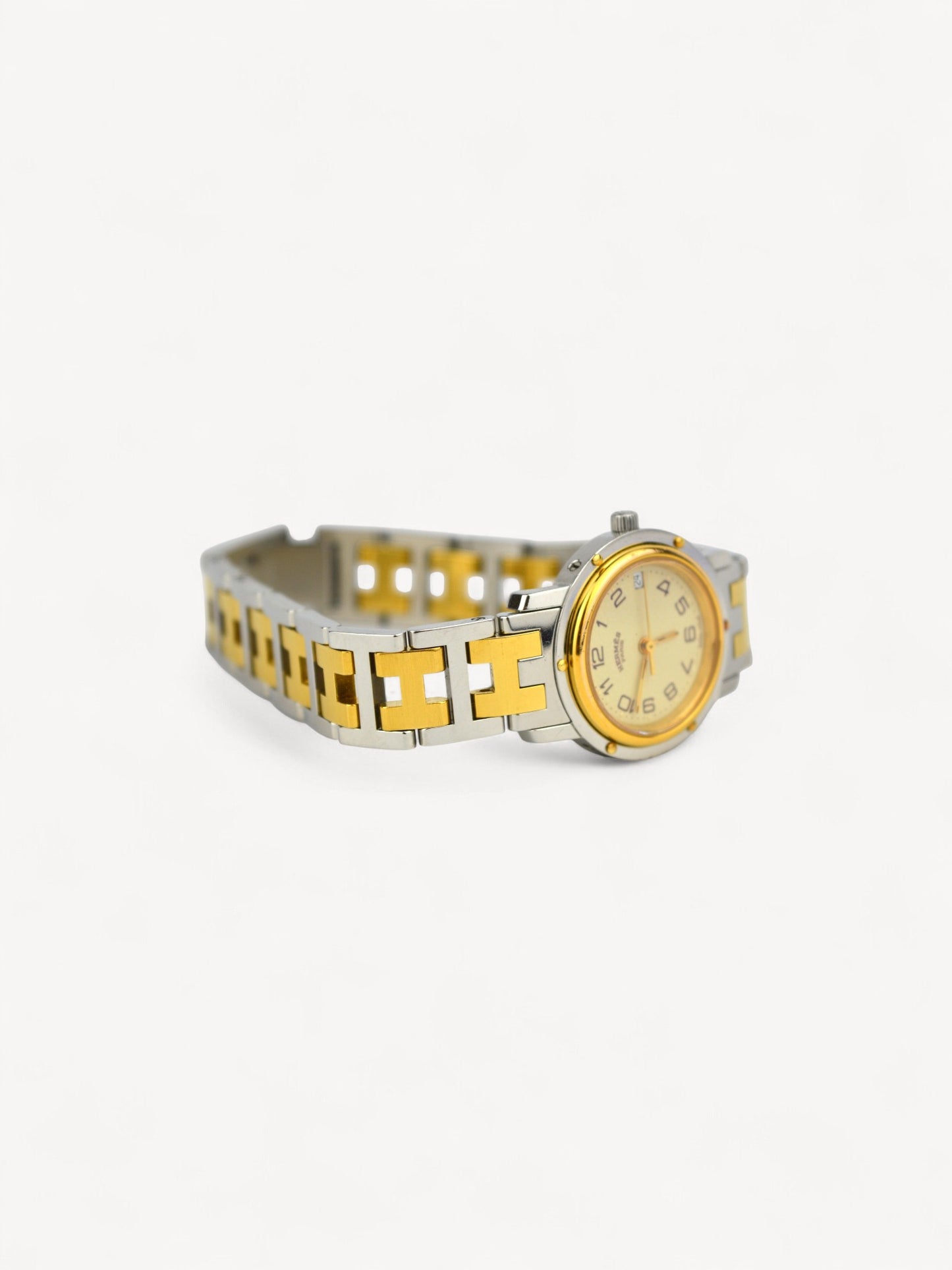 HERMÈS TWO-TONE CLIPPER WATCH