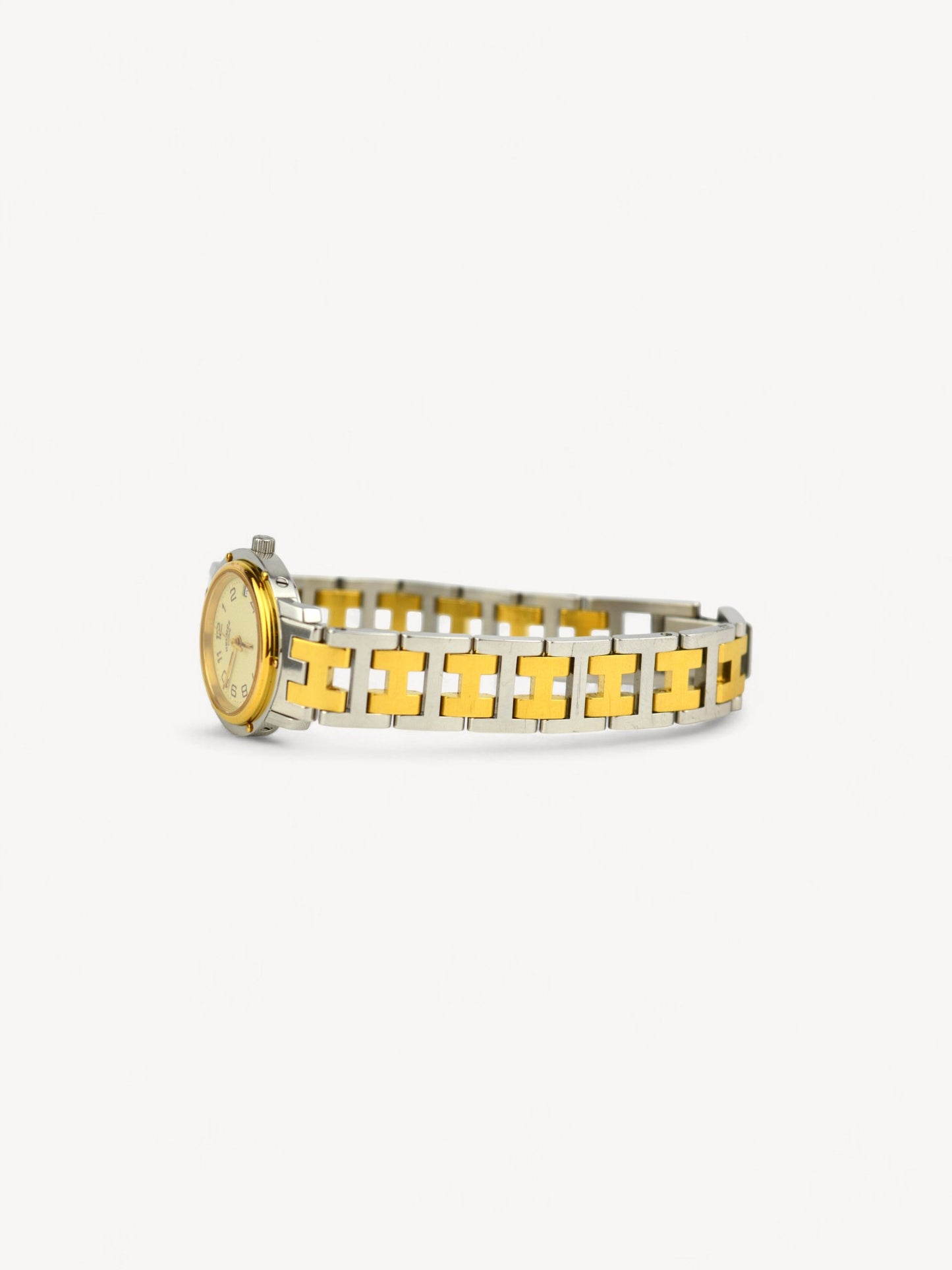 HERMÈS TWO-TONE CLIPPER WATCH
