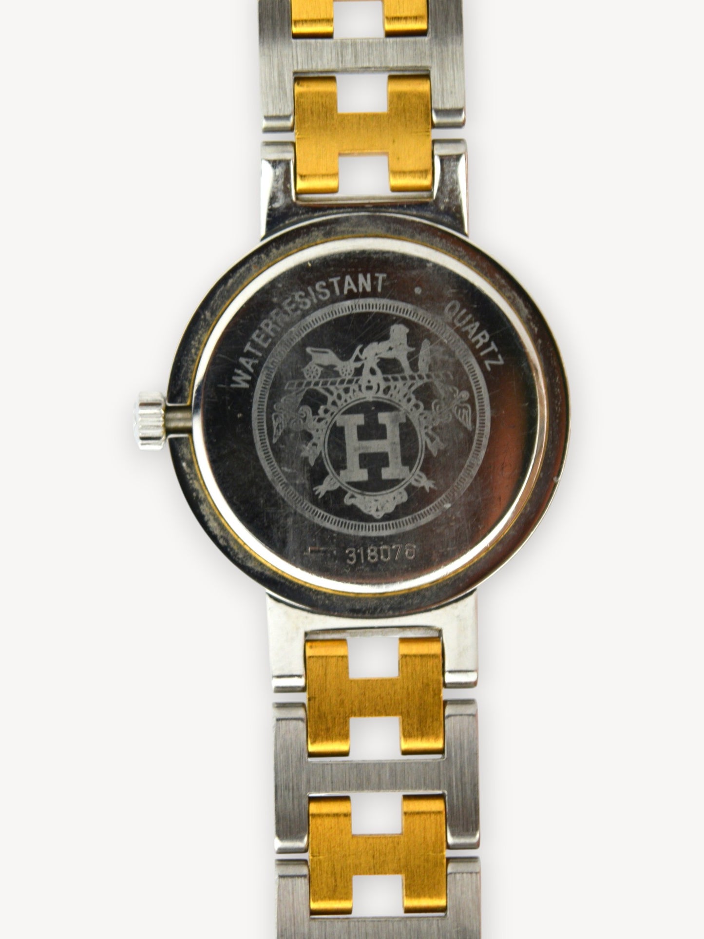 HERMÈS TWO-TONE CLIPPER WATCH