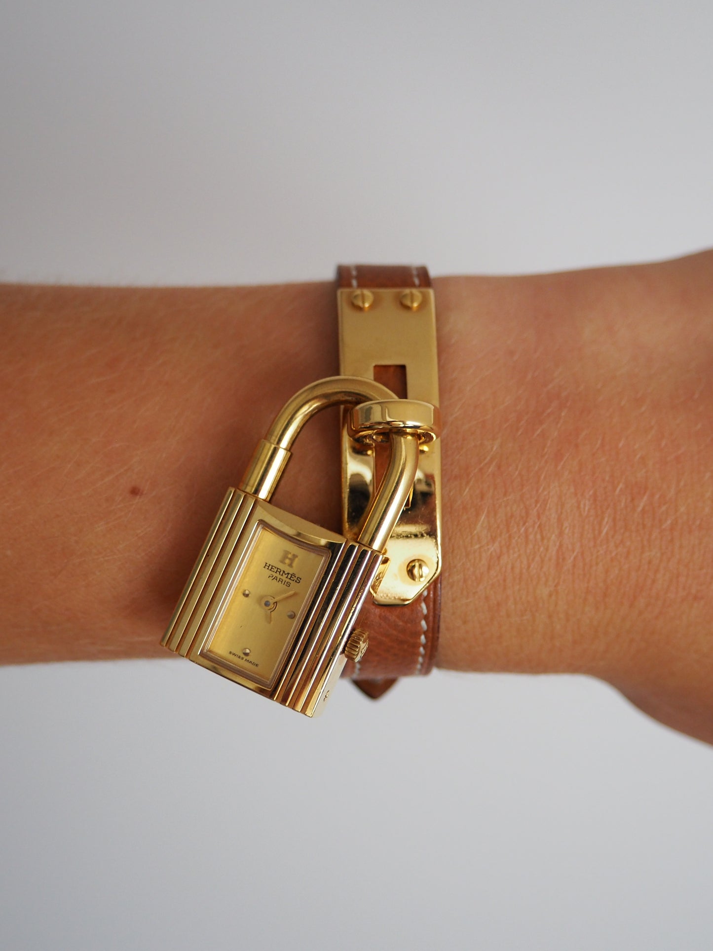 HERMÈS KELLY CADENA WATCH BROWN