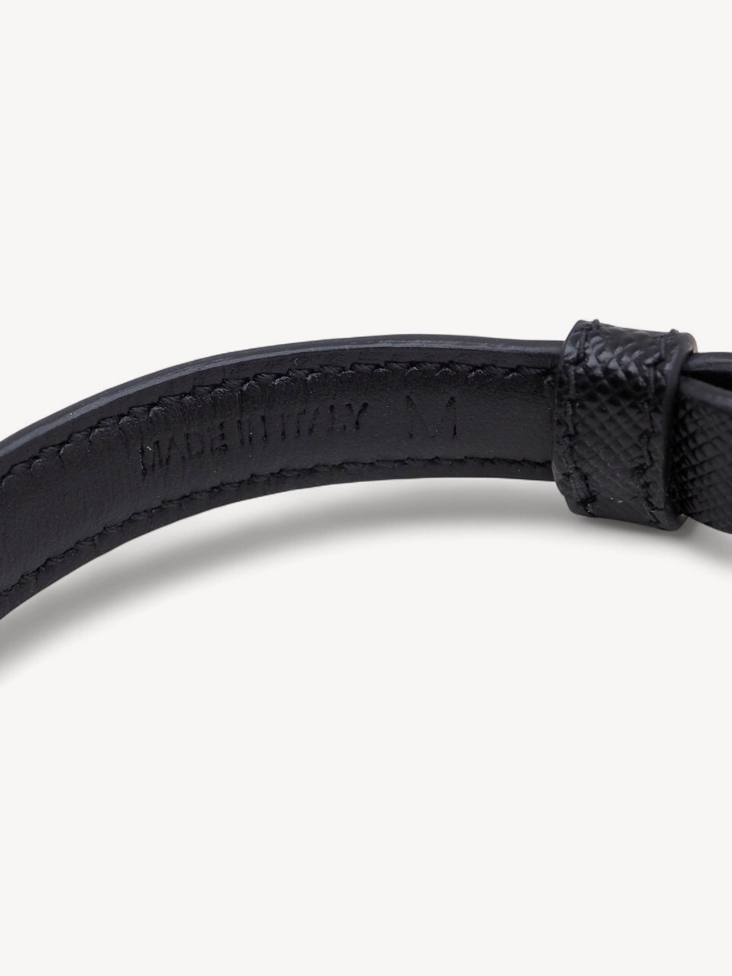 PRADA SAFFIANO LEATHER BRACELET BLACK