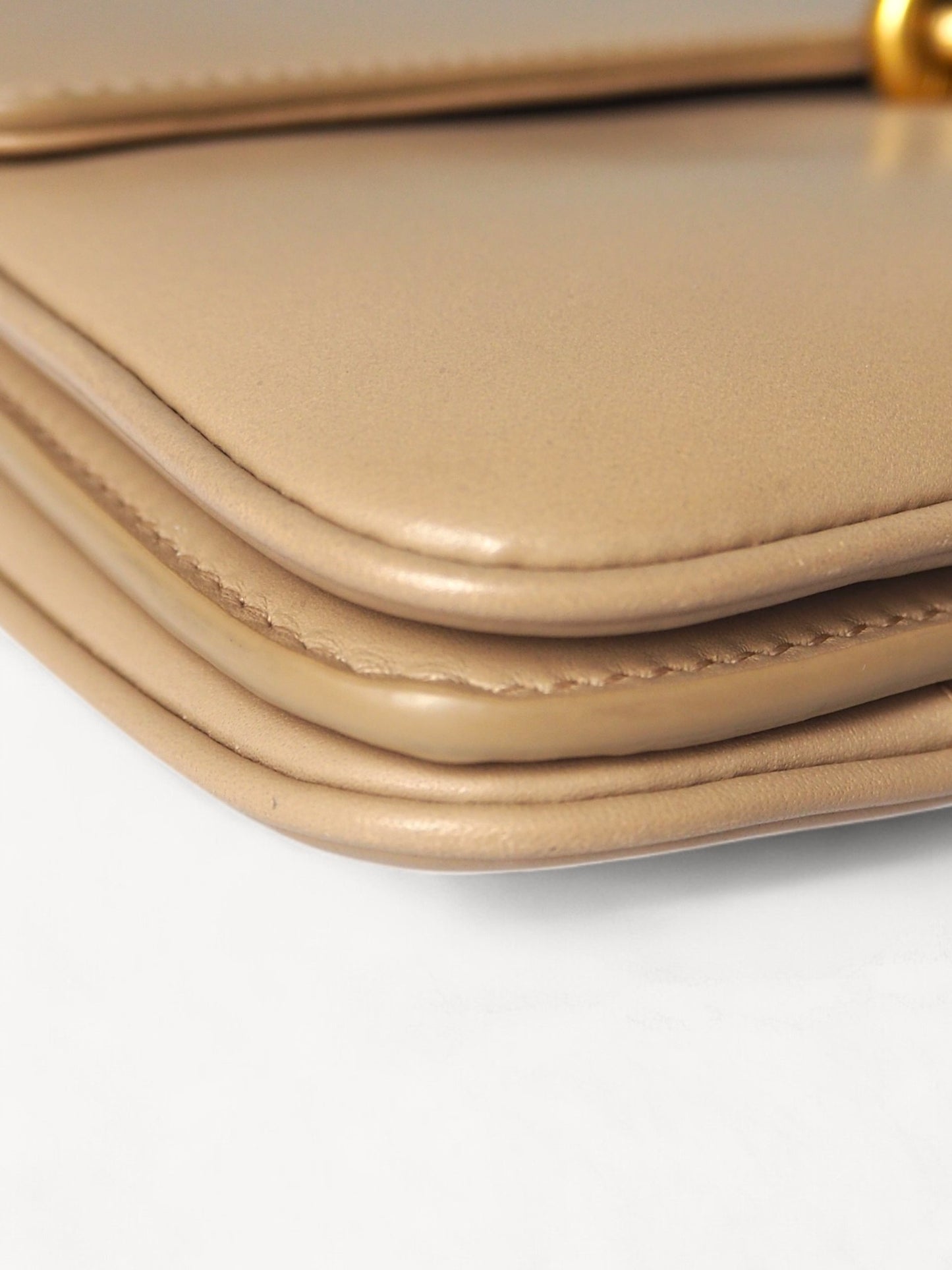 YVES SAINT LAURENT LE MAILLON SHOULDER BAG BEIGE