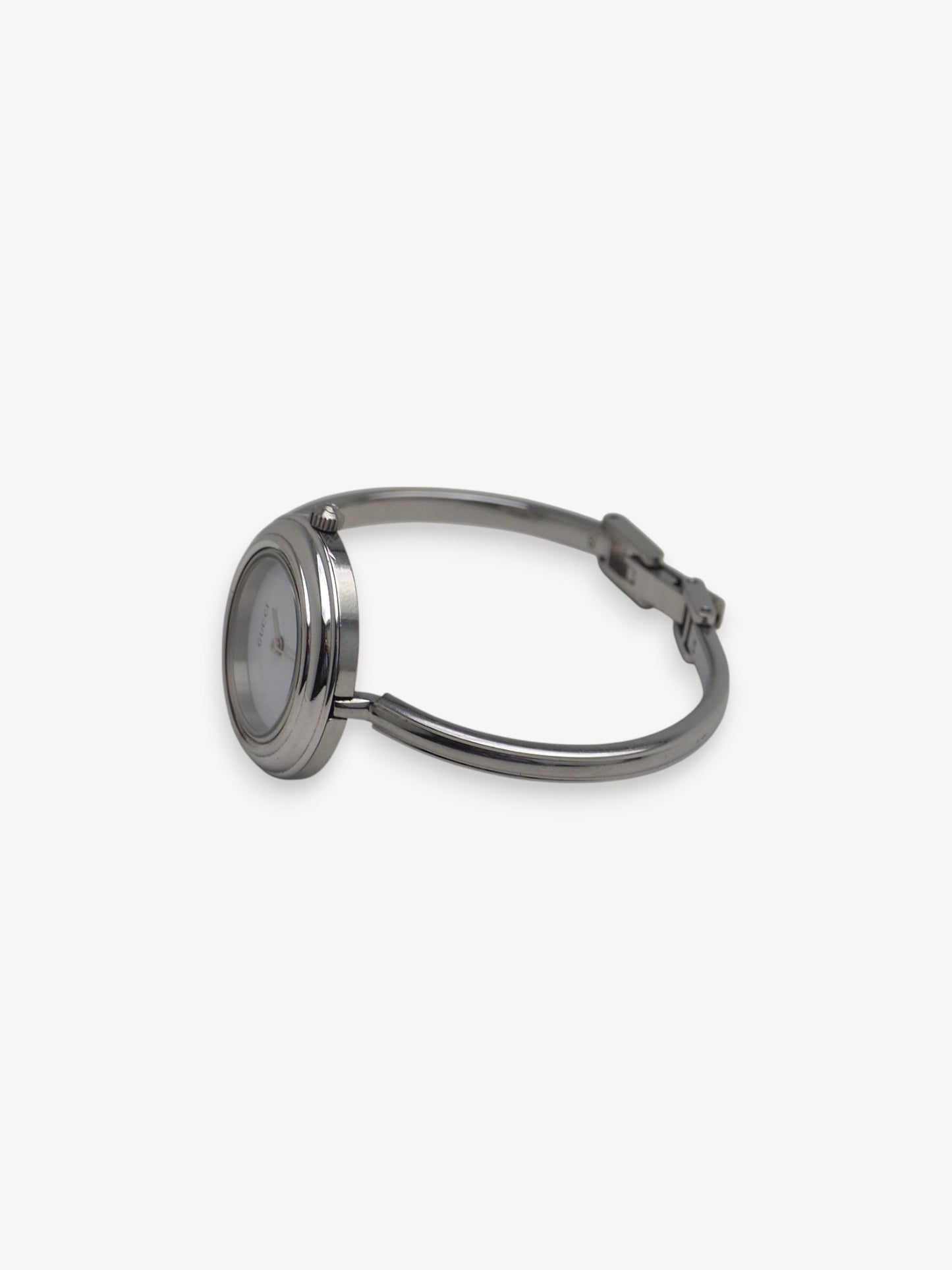 GUCCI INTERCHANGEABLE BEZEL WATCH SILVER