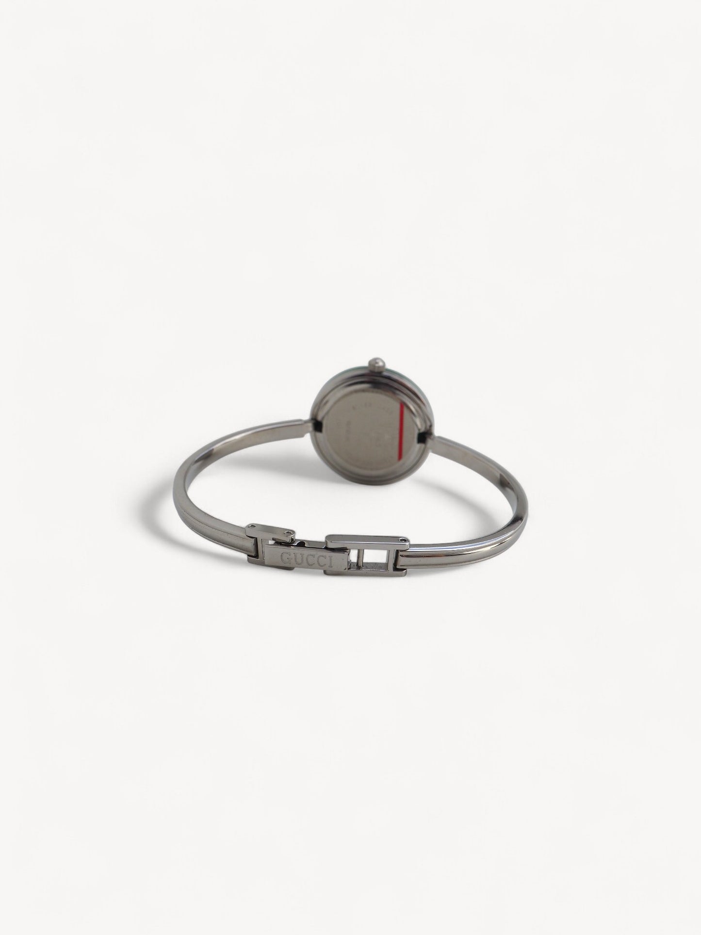 GUCCI INTERCHANGEABLE BEZEL WATCH SILVER