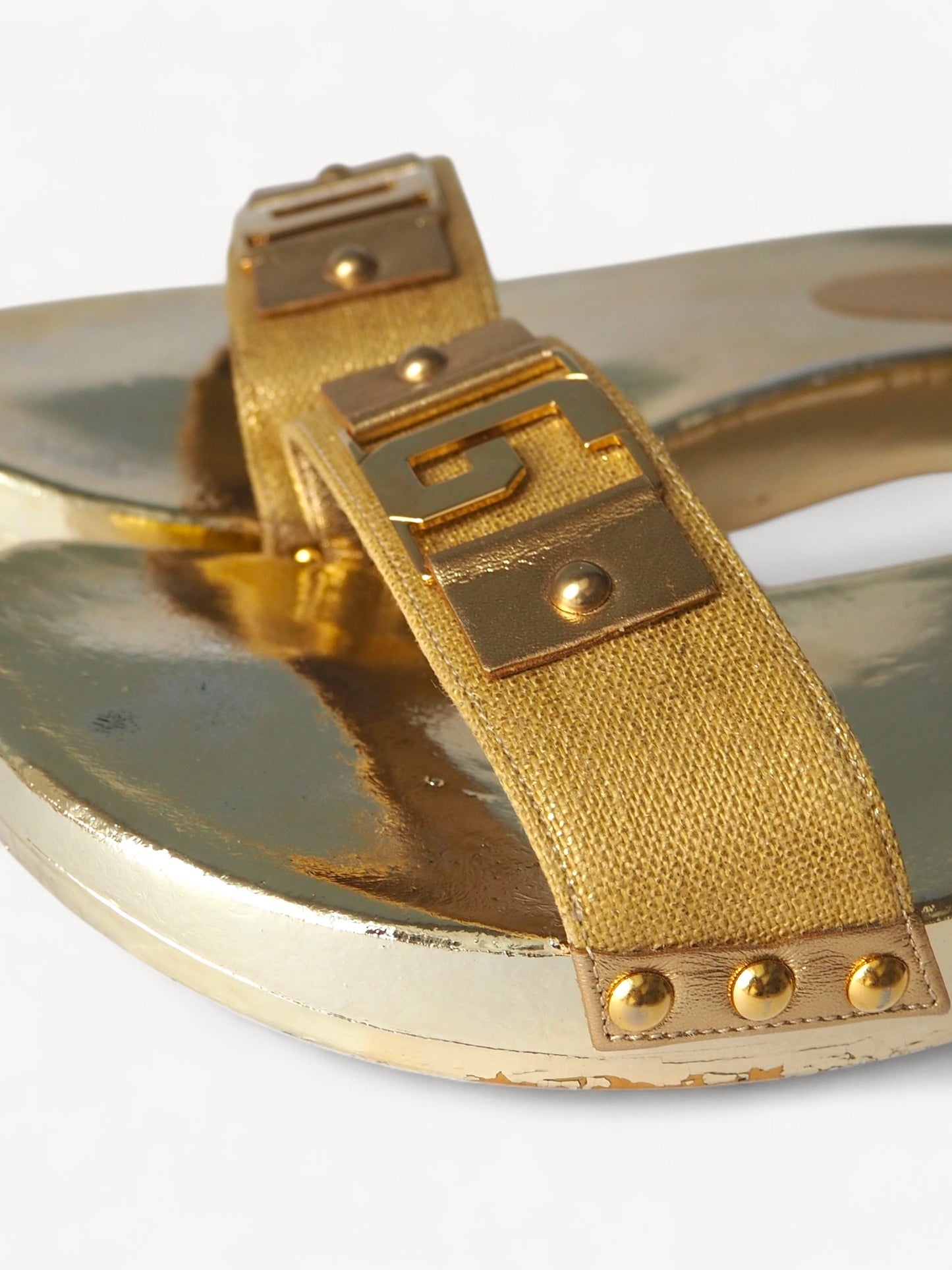 DOLCE & GABBANA GOLD MULES