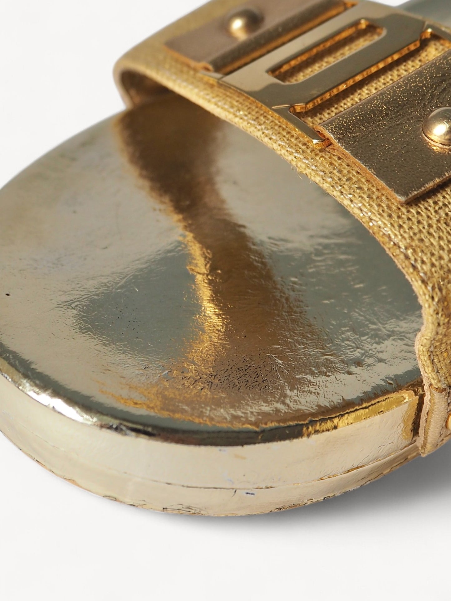 DOLCE & GABBANA GOLD MULES