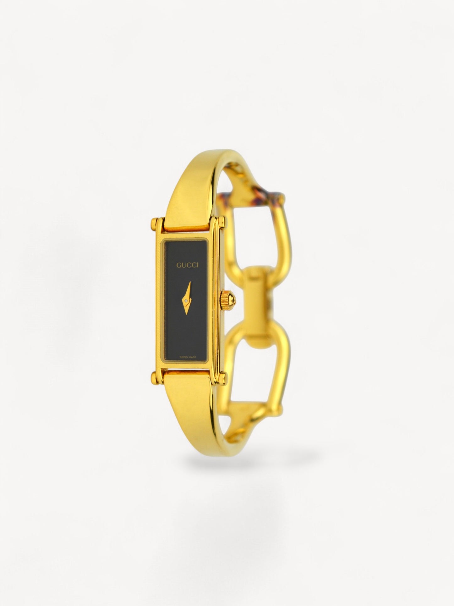 GUCCI 1500L HORSEBIT WATCH GOLD/BLACK