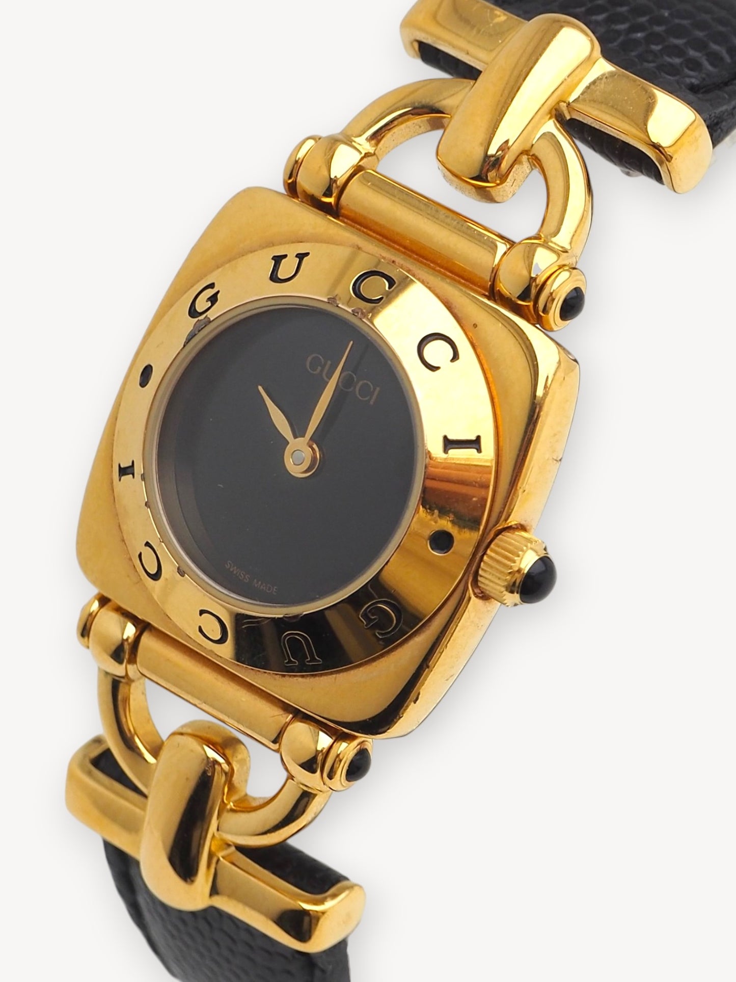 GUCCI 6300L HORSEBIT WATCH BLACK