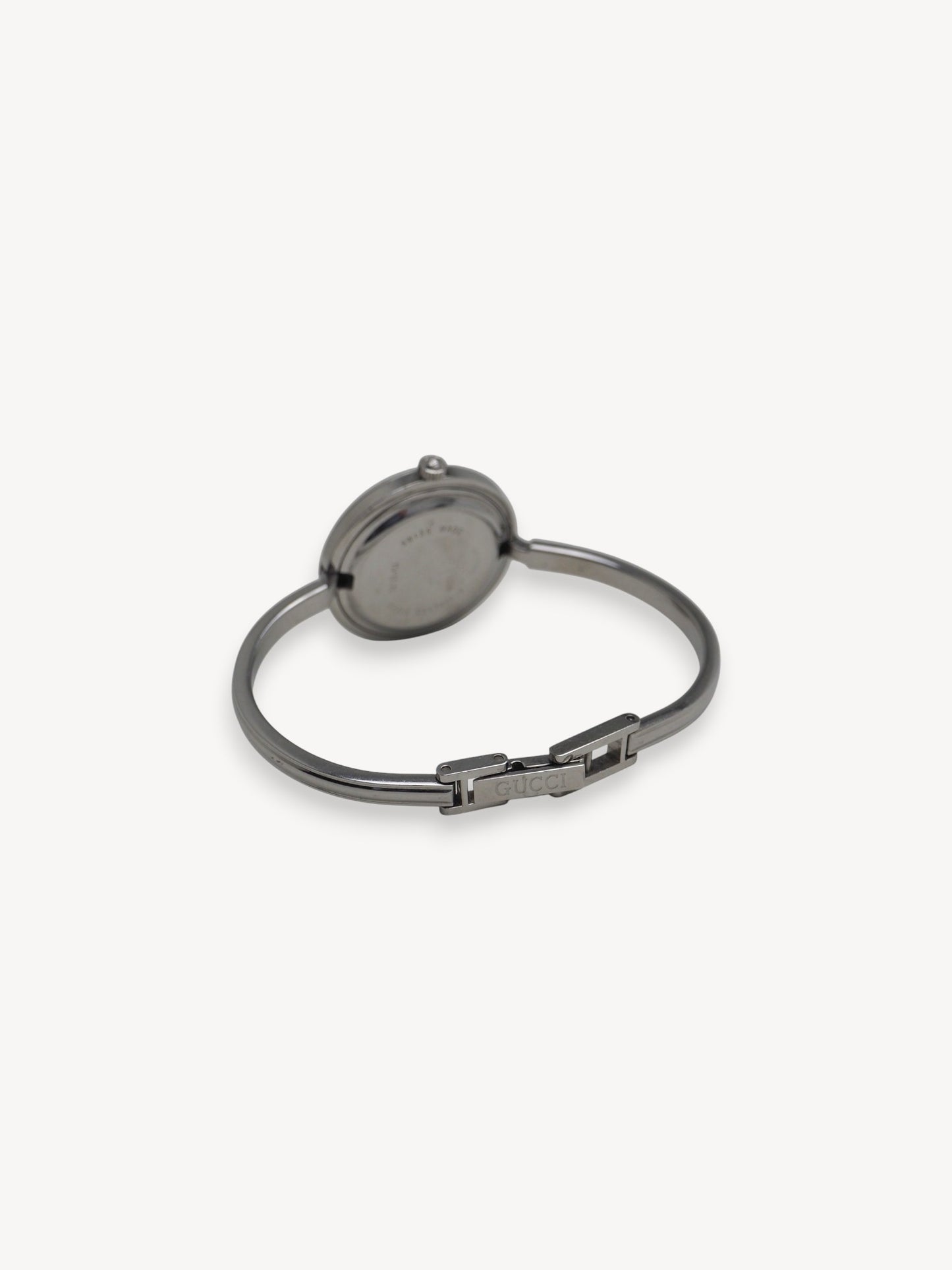 GUCCI INTERCHANGEABLE BEZEL WATCH SILVER