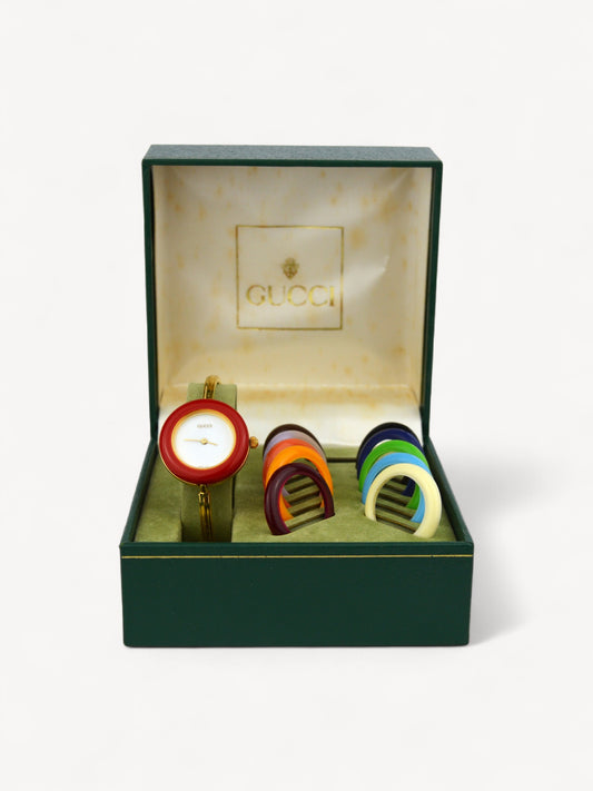 GUCCI INTERCHANGEABLE BEZEL WATCH