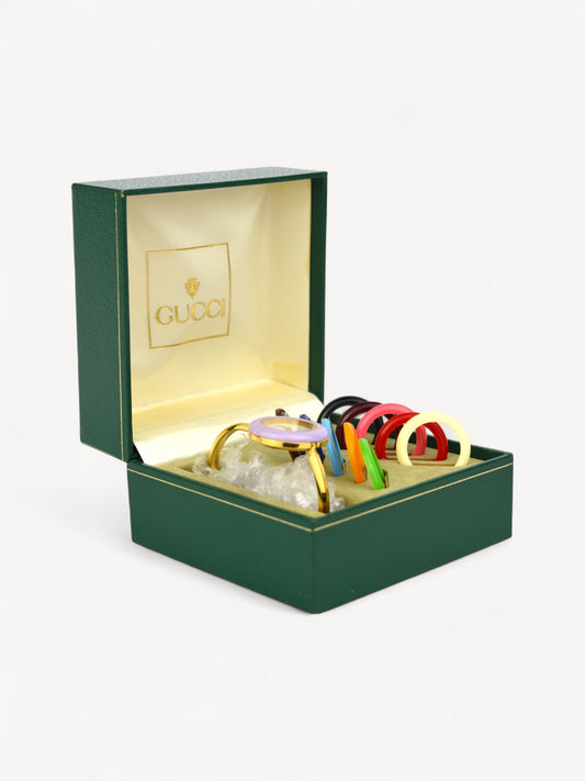 GUCCI INTERCHANGEABLE BEZEL WATCH