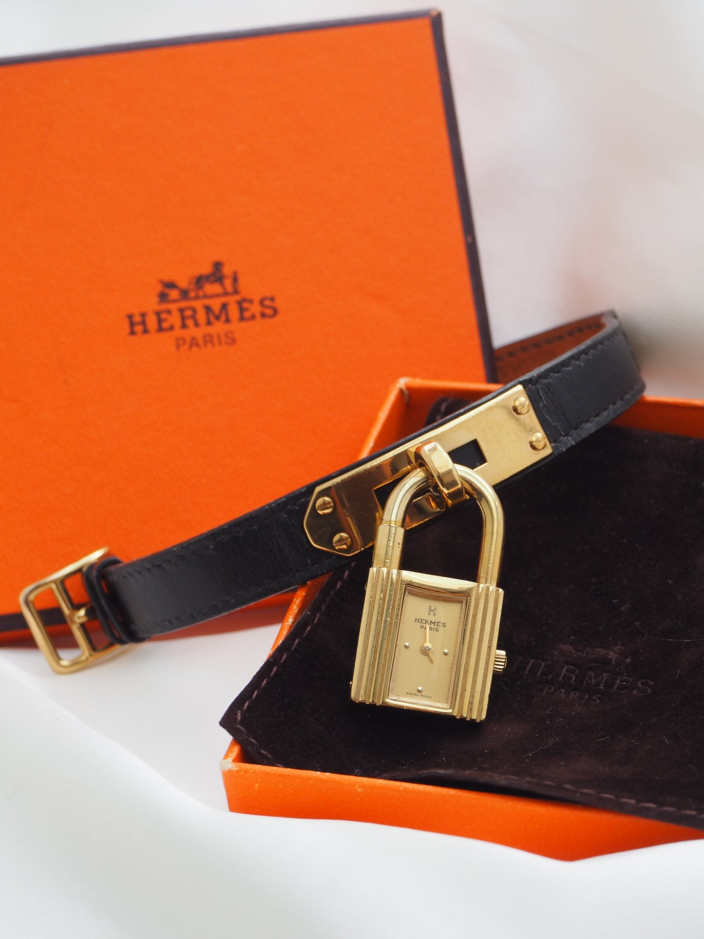 HERMÈS KELLY CADENA WATCH BLACK