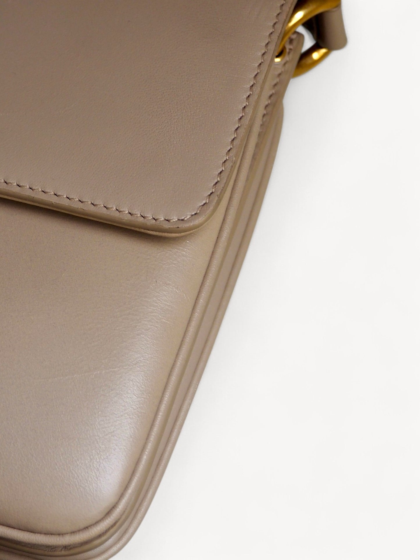 YVES SAINT LAURENT LE MAILLON SHOULDER BAG BEIGE