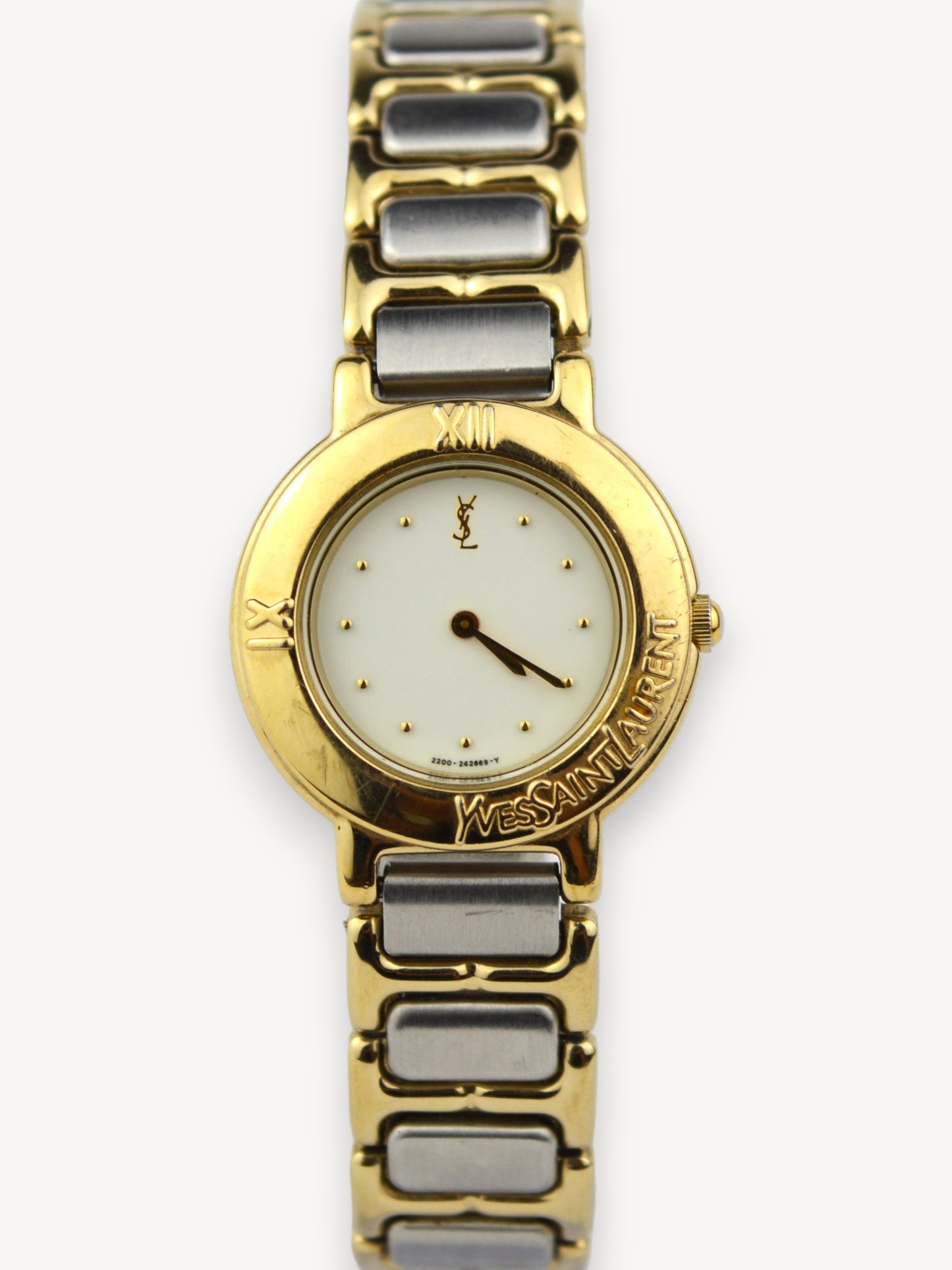 YVES SAINT LAURENT TWO-TONE WATCH