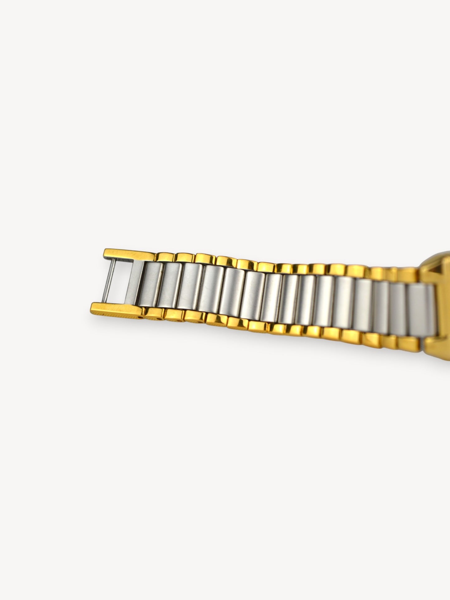 YVES SAINT LAURENT TWO-TONE SQUARE WATCH