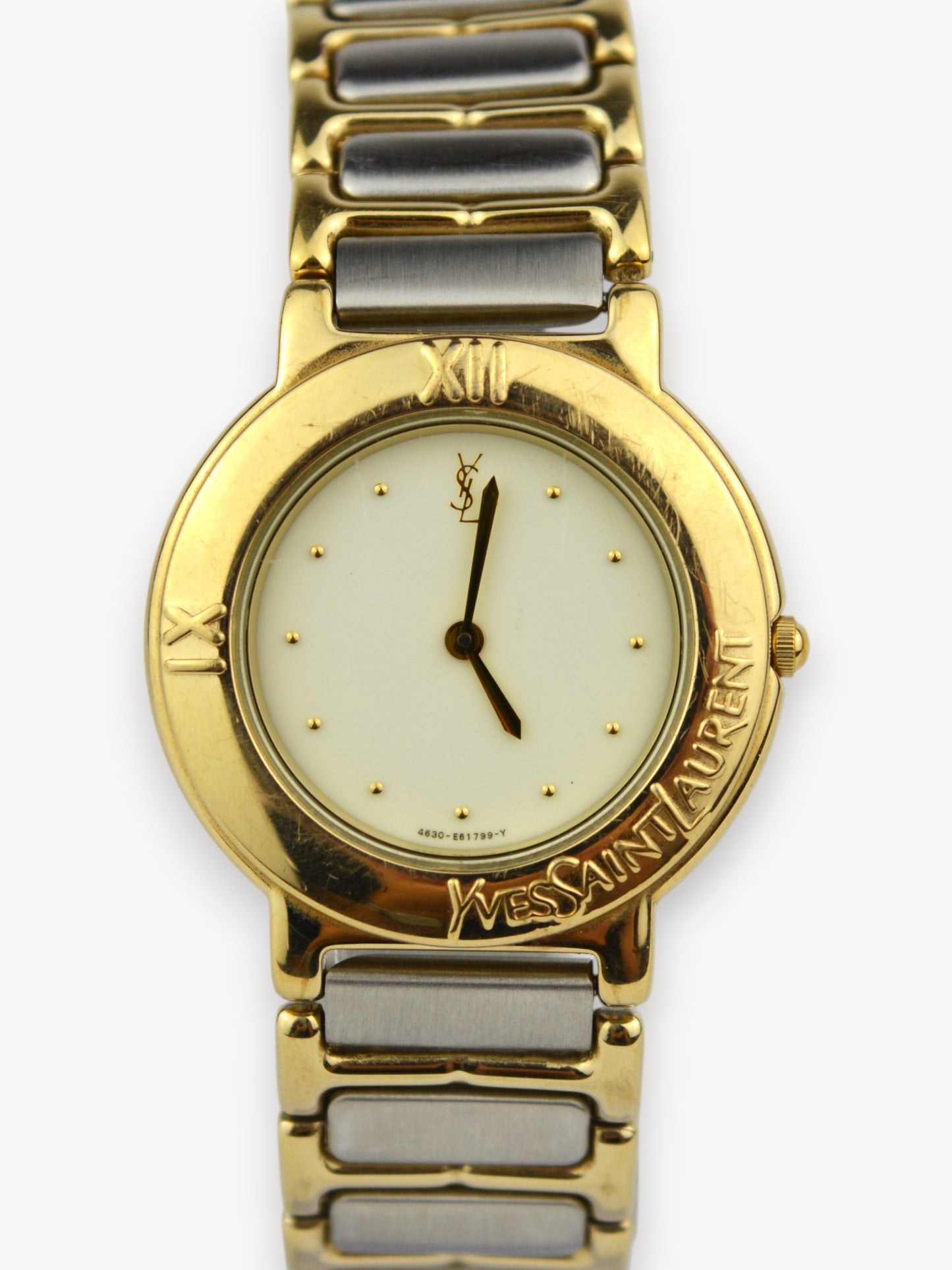 YVES SAINT LAURENT TWO-TONE WATCH