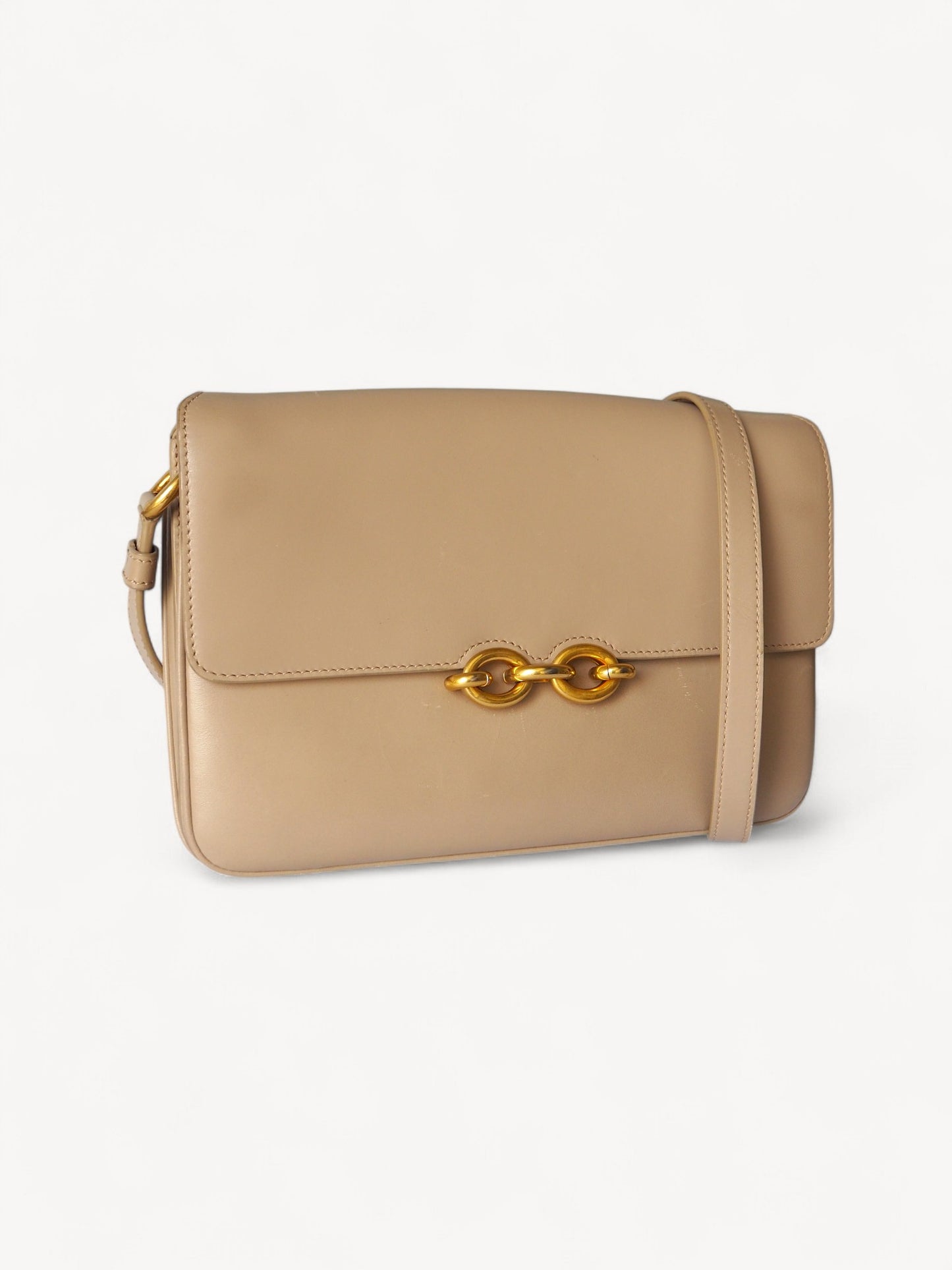 YVES SAINT LAURENT LE MAILLON SHOULDER BAG BEIGE
