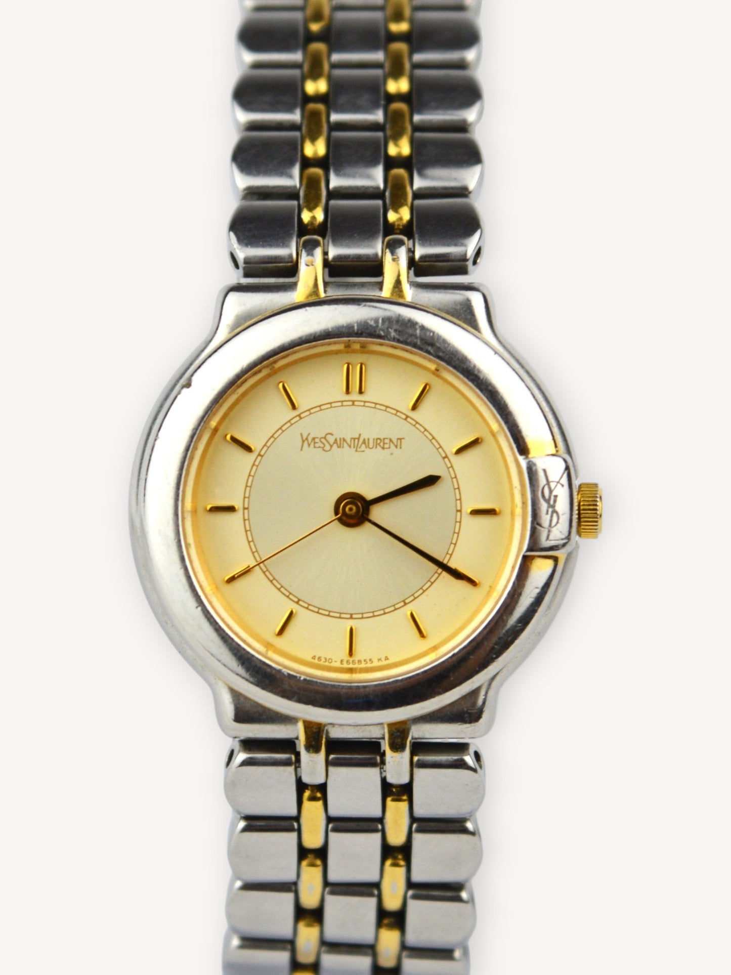 YVES SAINT LAURENT TWO-TONE WATCH