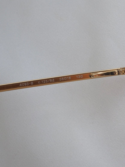 CHANEL 4093-B CRYSTAL CC LOGO RIMLESS SUNGLASSES GOLD