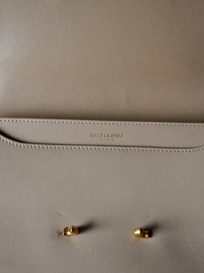 YVES SAINT LAURENT LE MAILLON SHOULDER BAG BEIGE