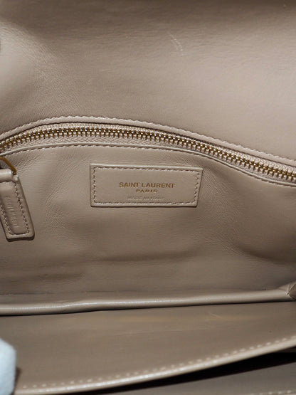 YVES SAINT LAURENT LE MAILLON SHOULDER BAG BEIGE