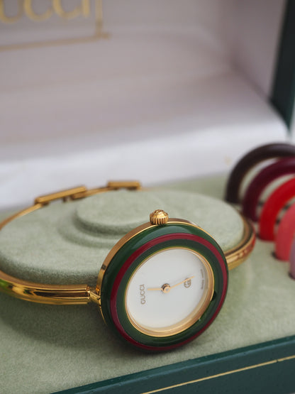GUCCI INTERCHANGEABLE BEZEL WATCH