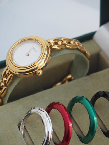 GUCCI INTERCHANGEABLE BEZEL WATCH