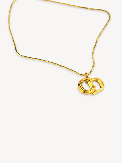 CHISTIAN DIOR CD LOGO NECKLACE